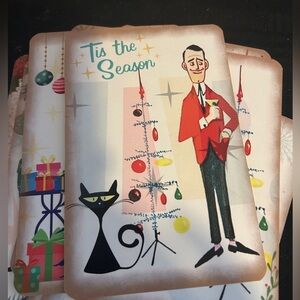 Retro Atomic Christmas Journal Papers/Cards